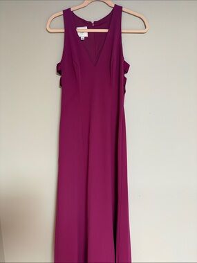 DB Studio Bridesmaid Dress. Berry Color, Magenta. Cut outs on either side.